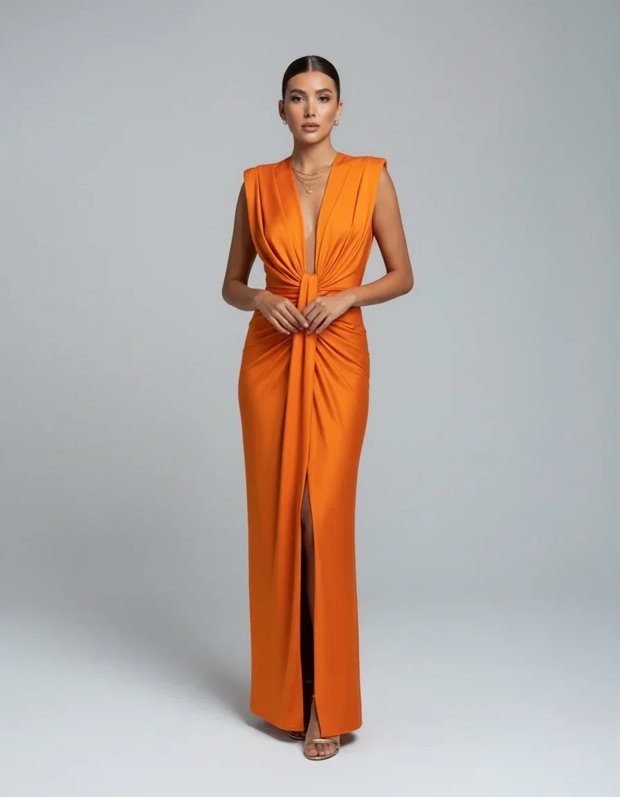 Sienna Ruched Maxi Dress
