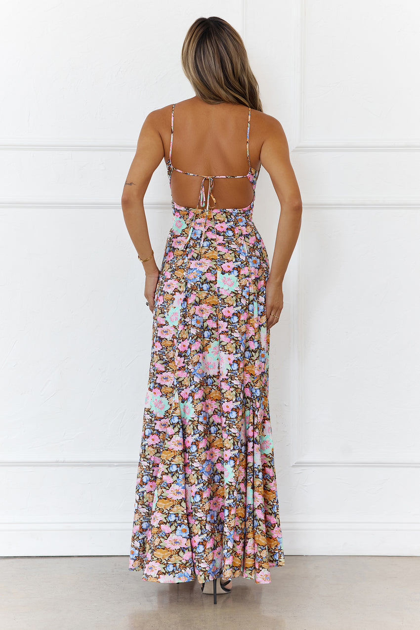 Palm Glow Maxi Dress Floral