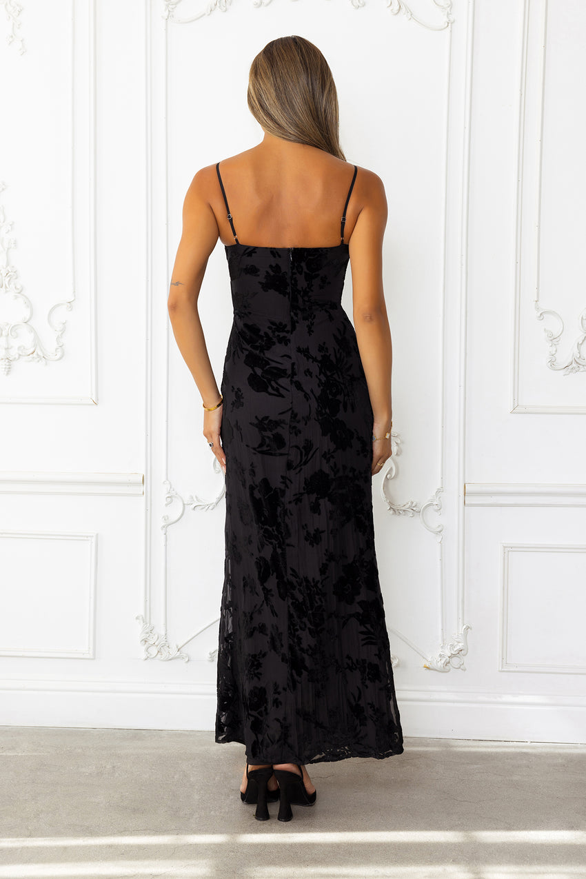 Turquoise Breeze Maxi Dress Black