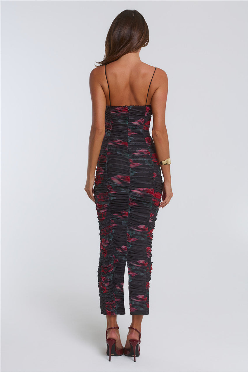Beloved Kisses Bodycon Maxi Dress Black