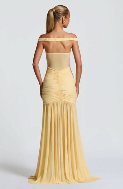 Raven Ruched Maxi Dress