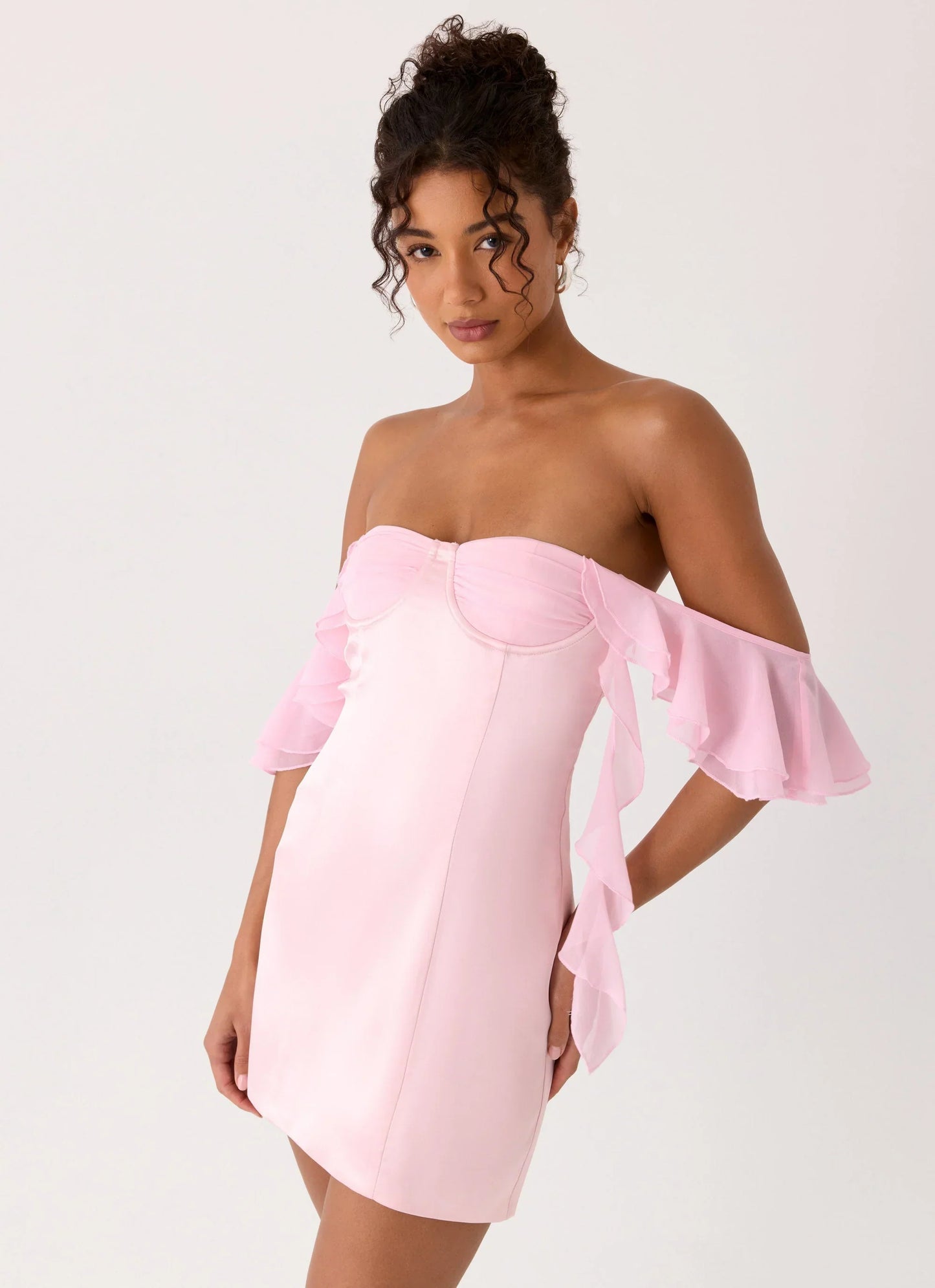 Bex Strapless Mini Dress Pink