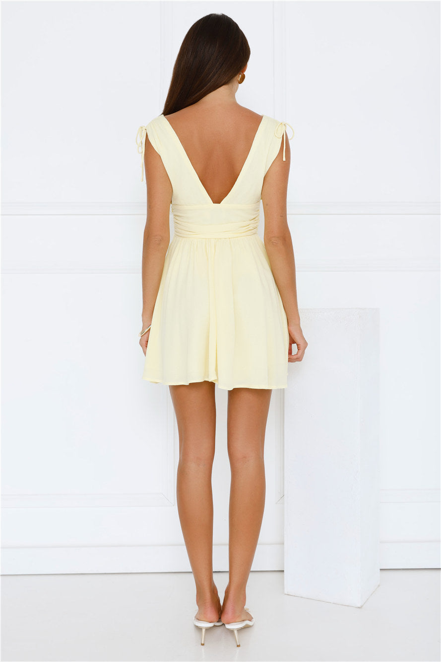 Pineapple Island Mini Dress Yellow