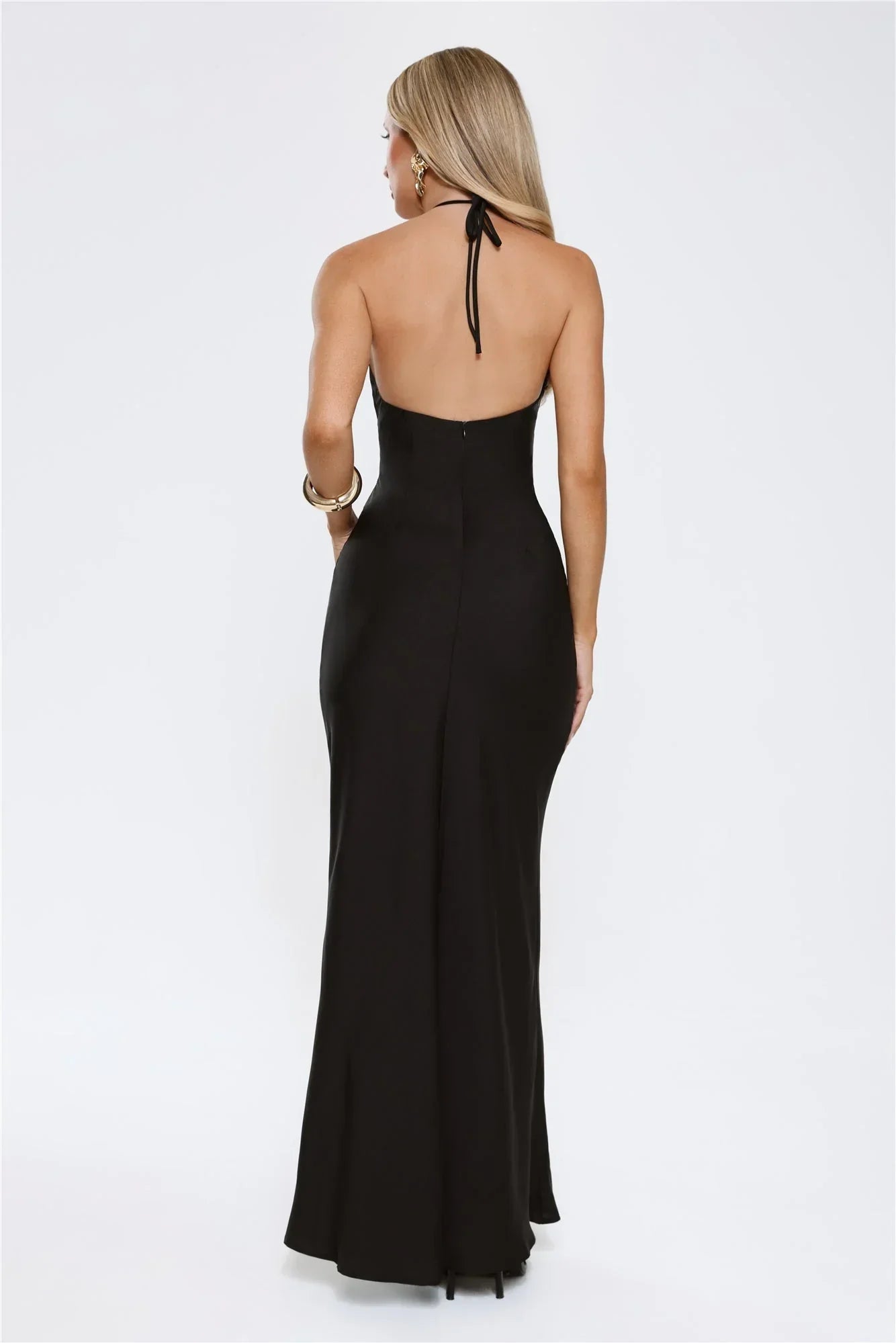 Florenza Halter Maxi Dress Black