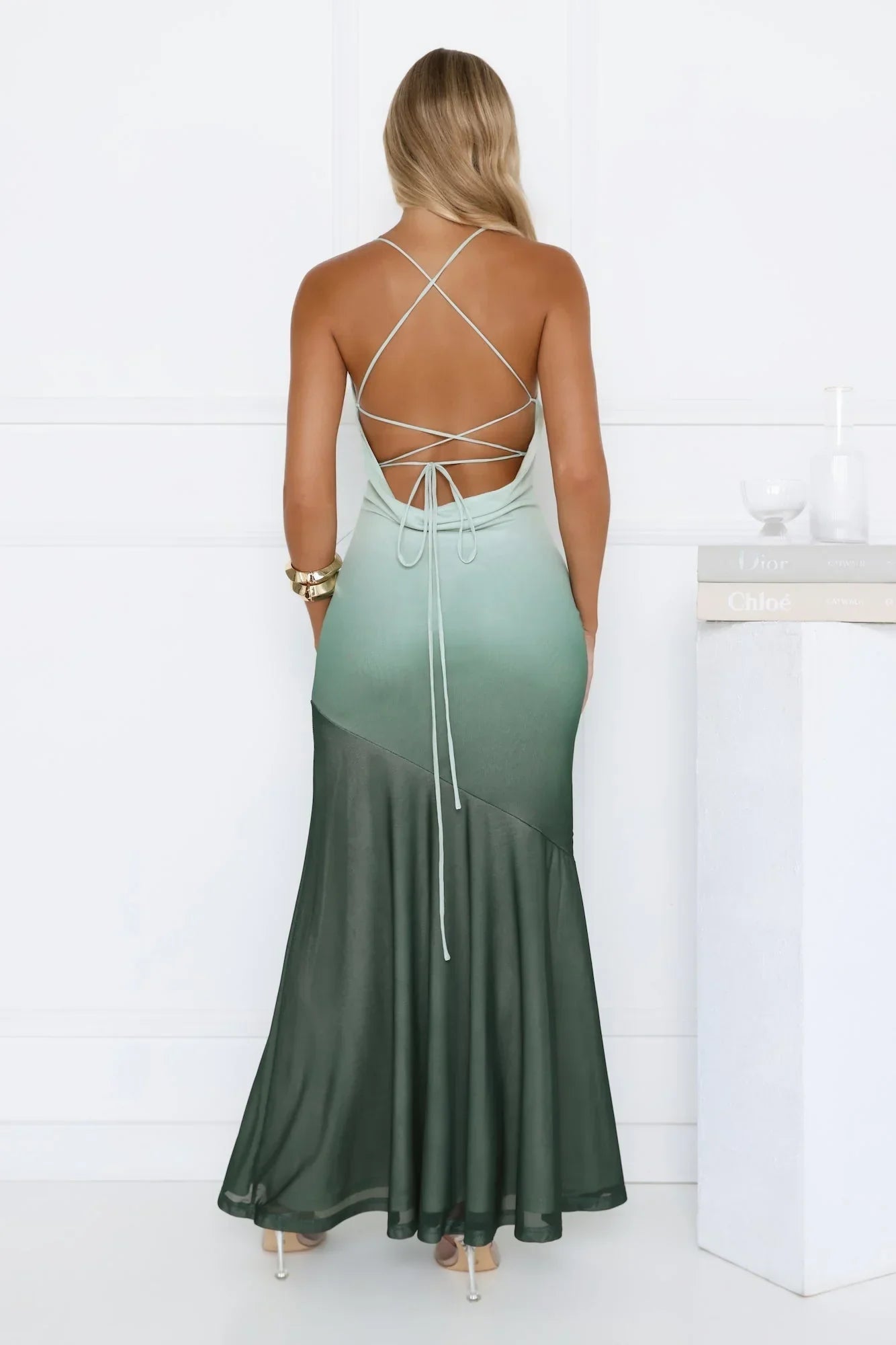 Fiora Ombre Maxi Dress Green