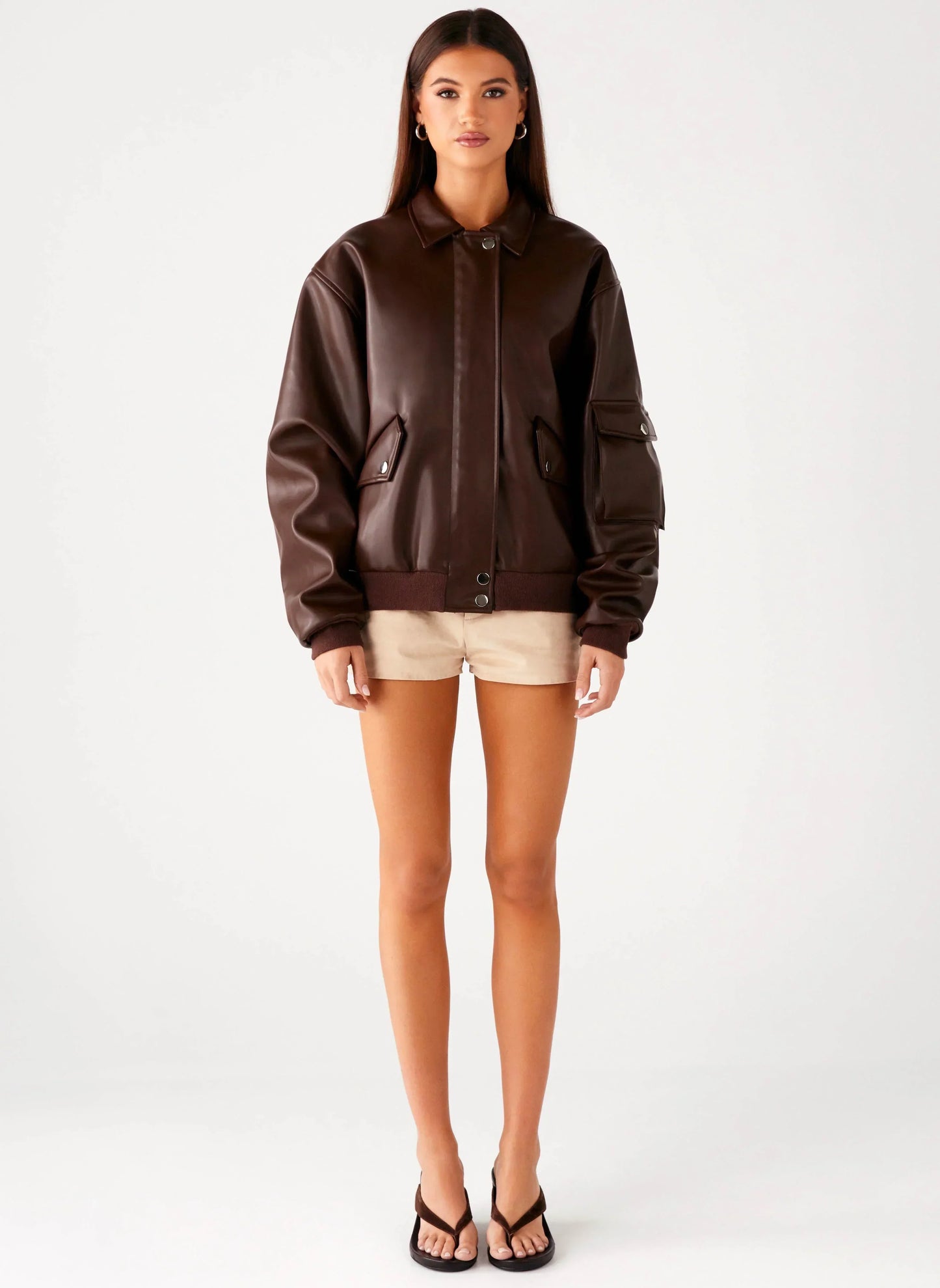 Indara Bomber Jacket - Chocolate