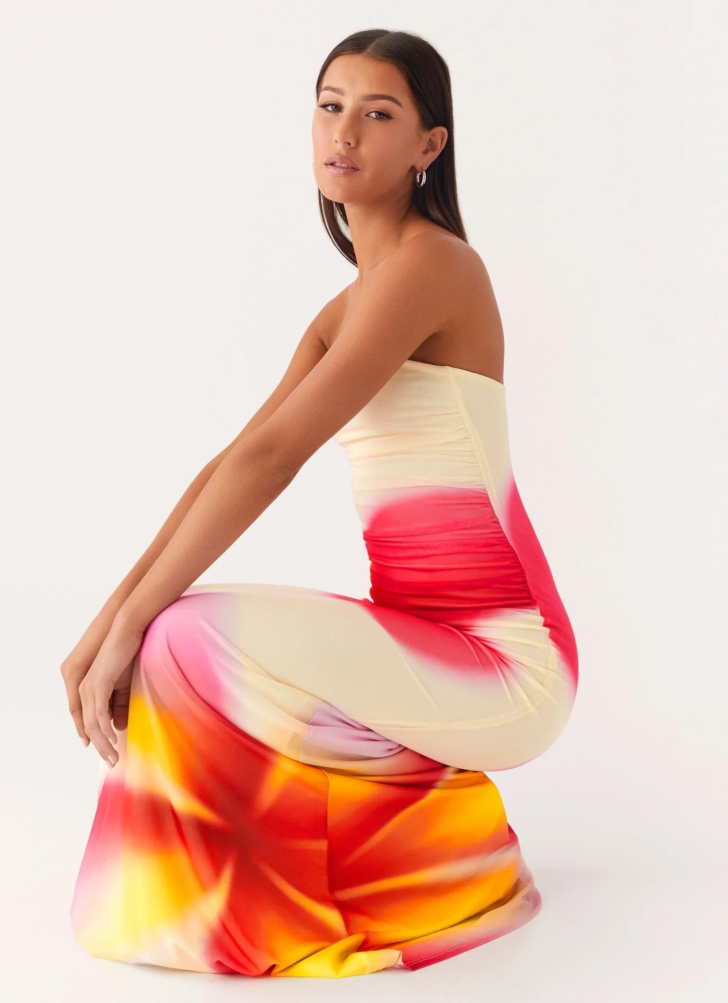 Iroha Strapless Maxi Dress Yellow