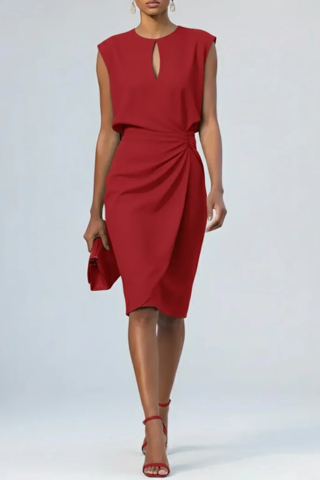 Katarina Ruched Midi Dress