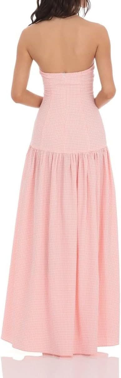 Avery Gingham Maxi Dress