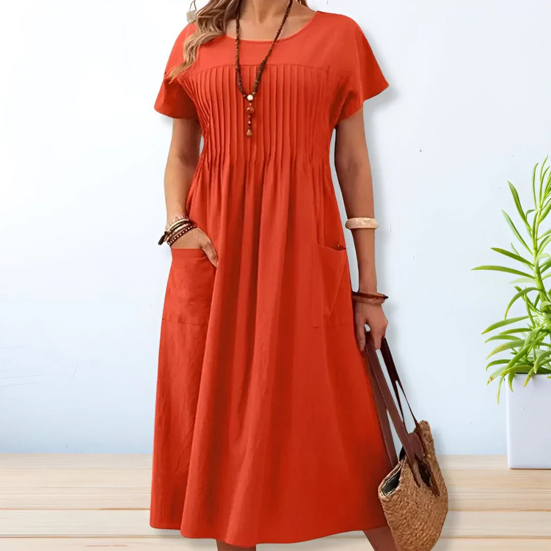 Marietta Pleated Maxi Dress