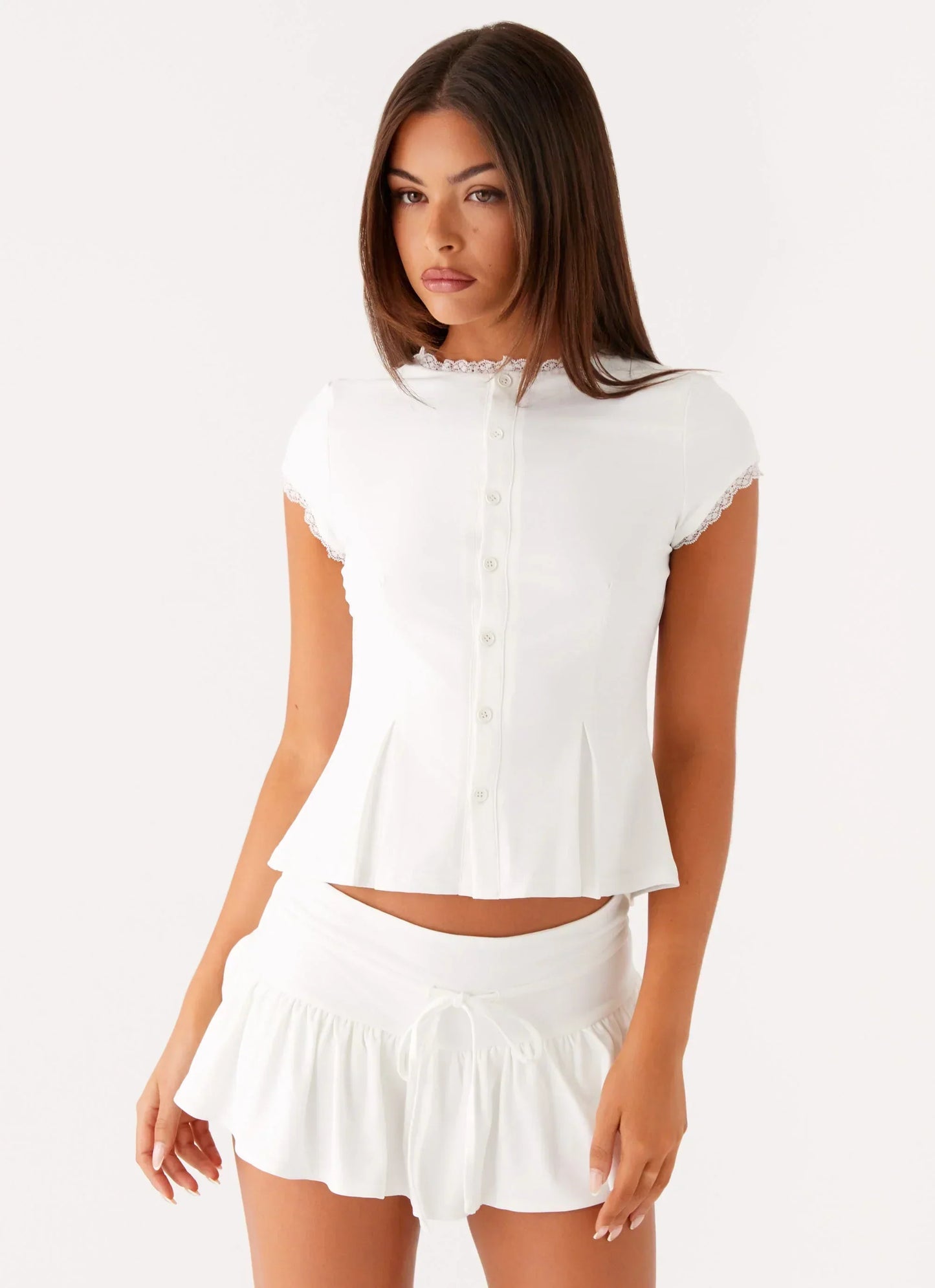 Landon Mini Skort - White