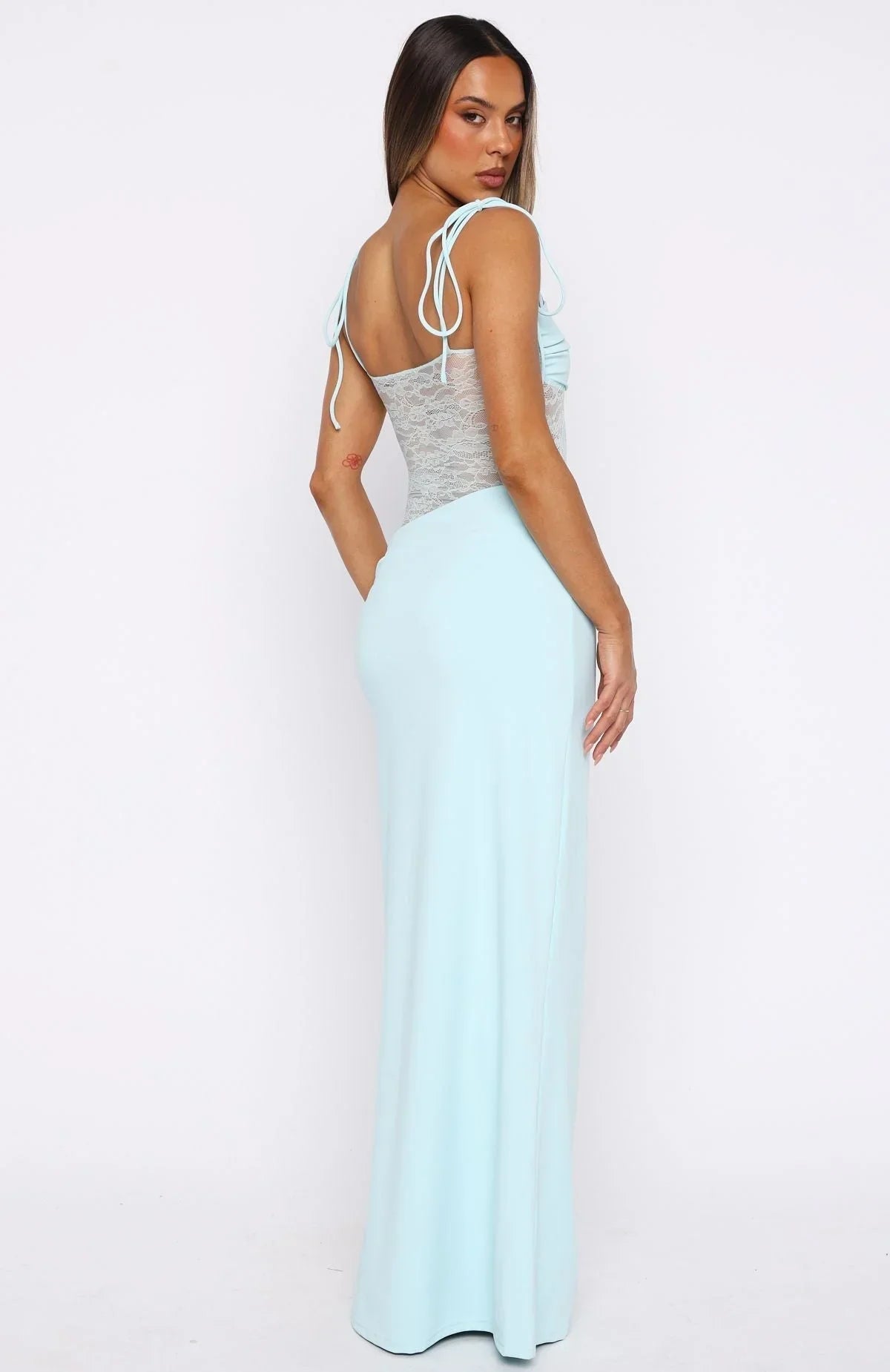Azure Lace Maxi Dress