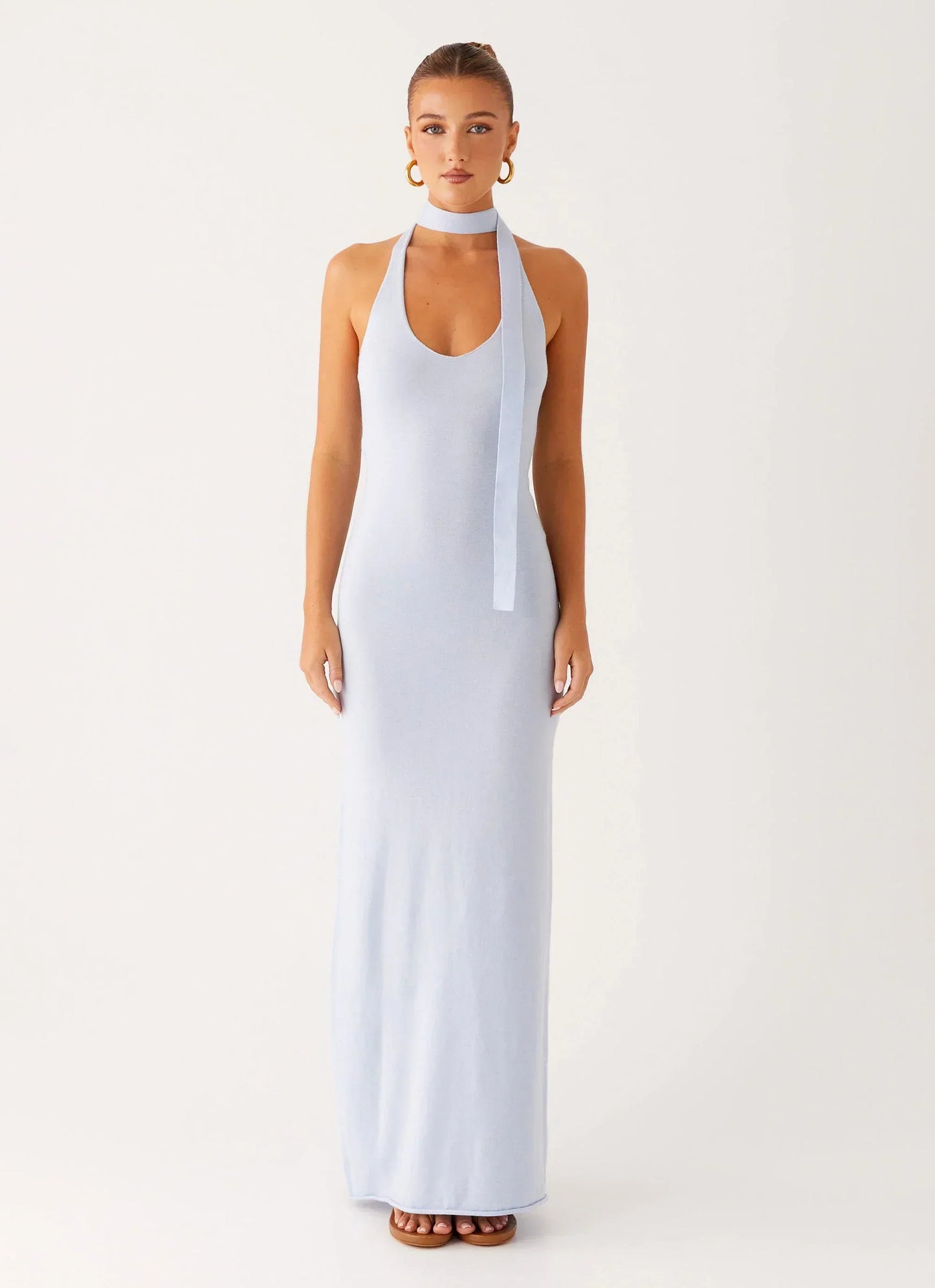 Eddie Knit Maxi Dress - Blue