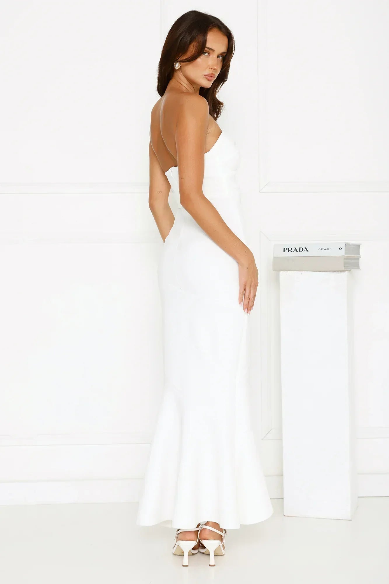 Luxe Reverie Strapless Maxi Dress Pink