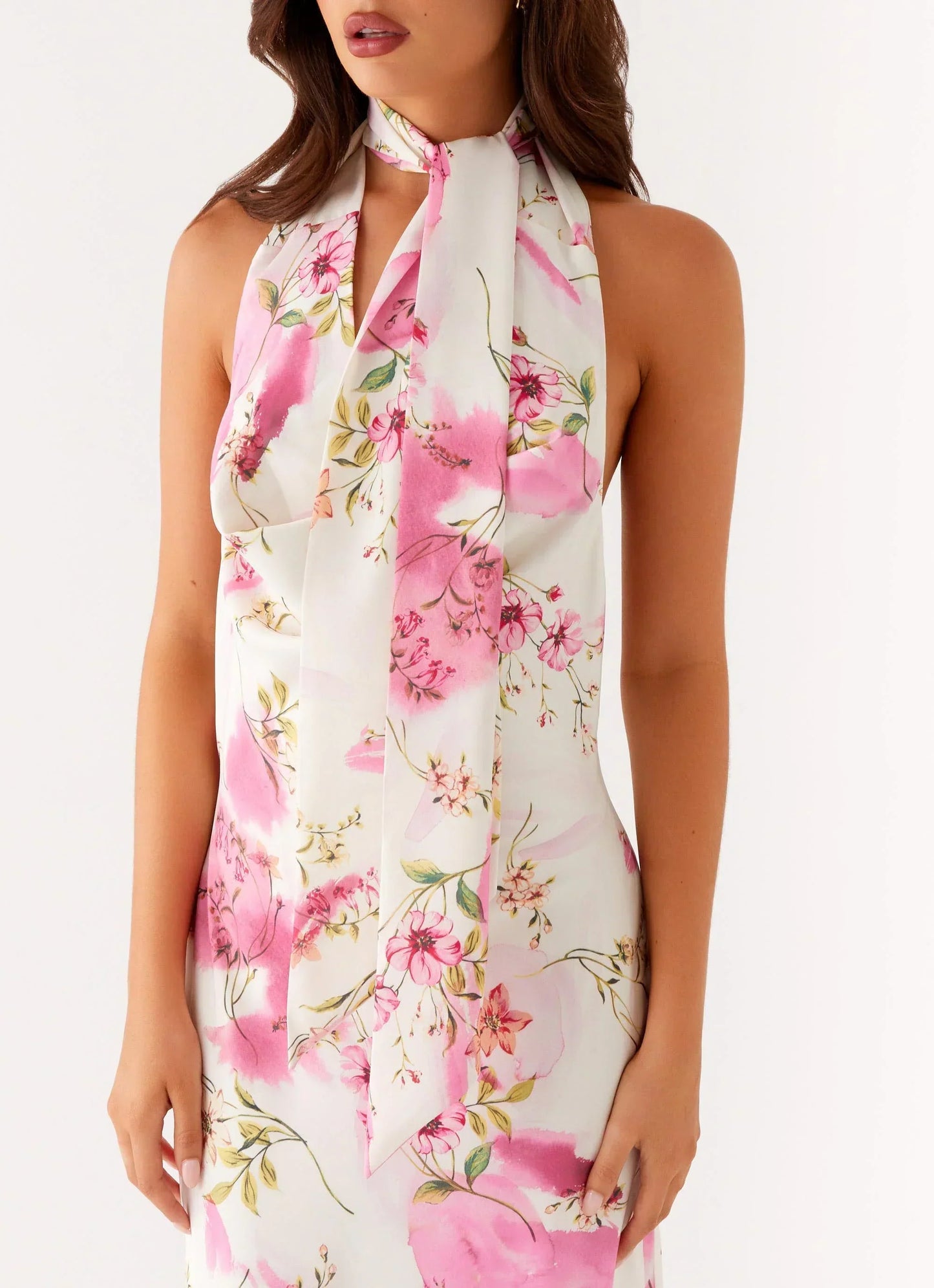 Jensen Midi Dress - Ivory Floral Print