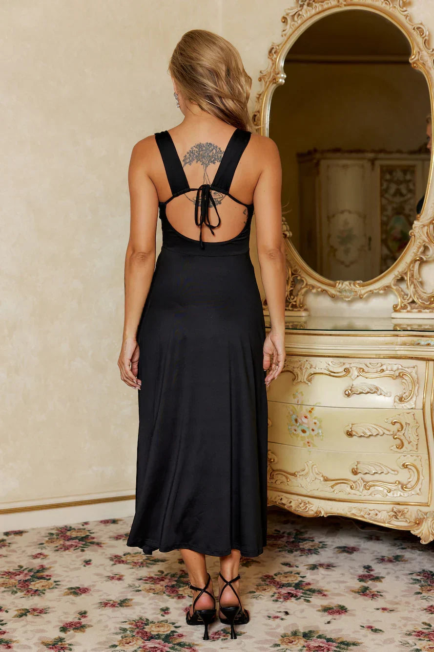 Refined Aesthetics Midi Dress Black