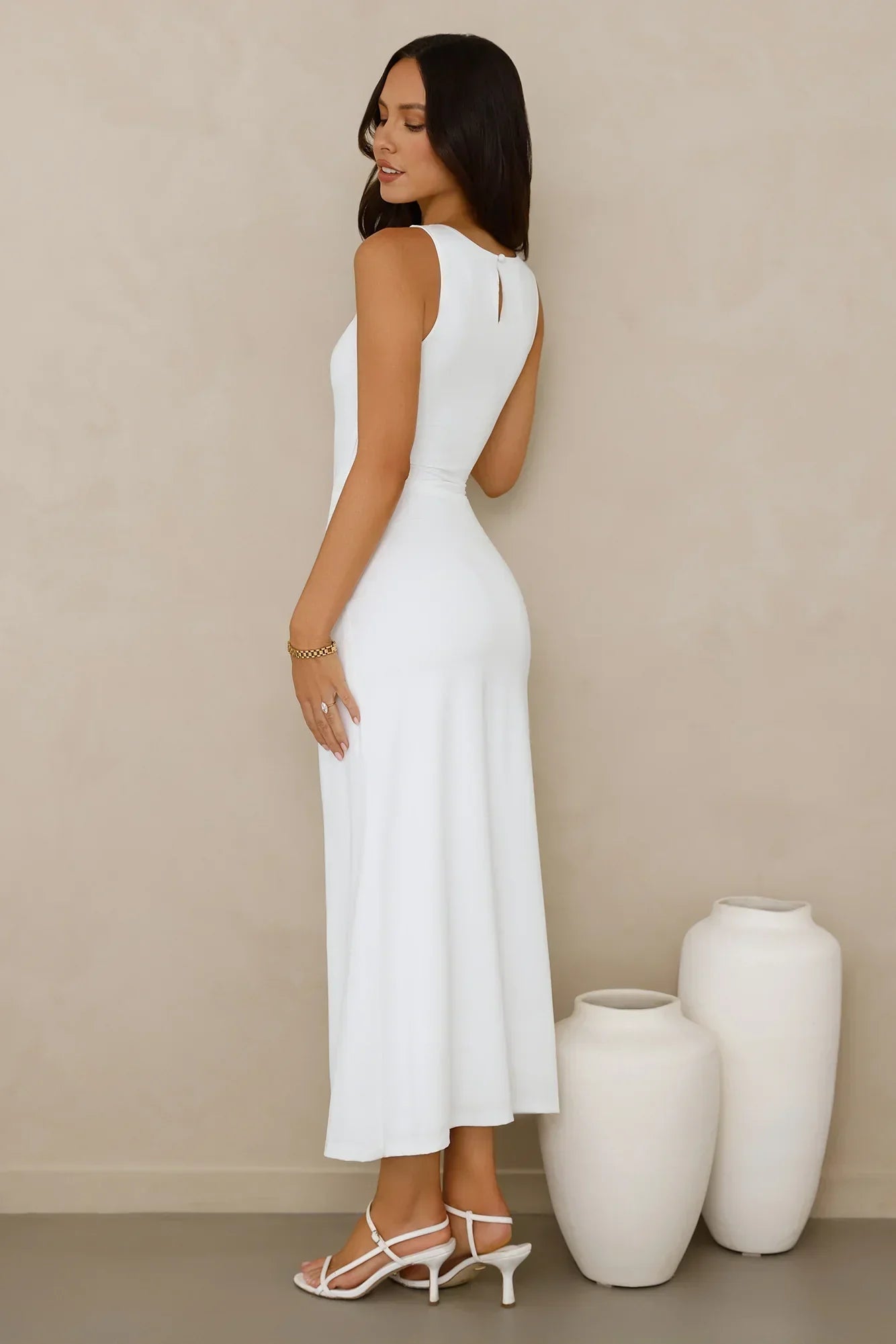 Everything Energy Midi Dress White