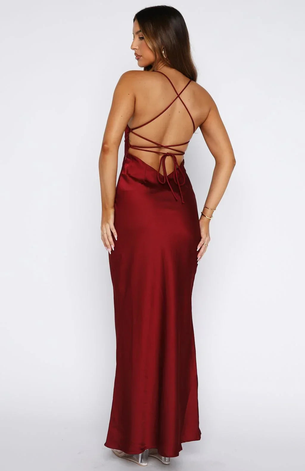 Burgundy Elegance Maxi Dress