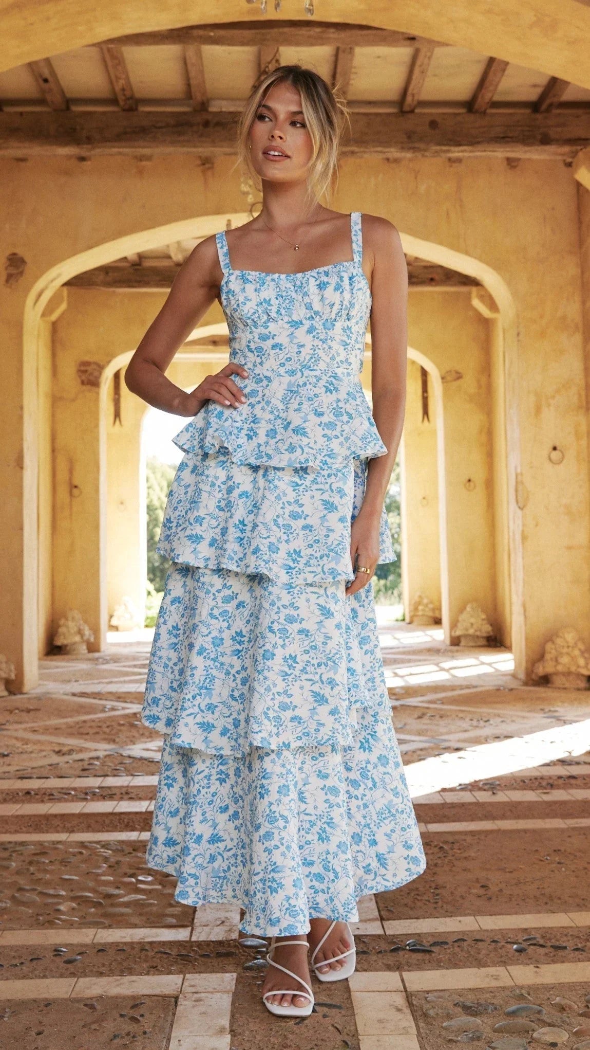 Juliet Ruffle Maxi Dress