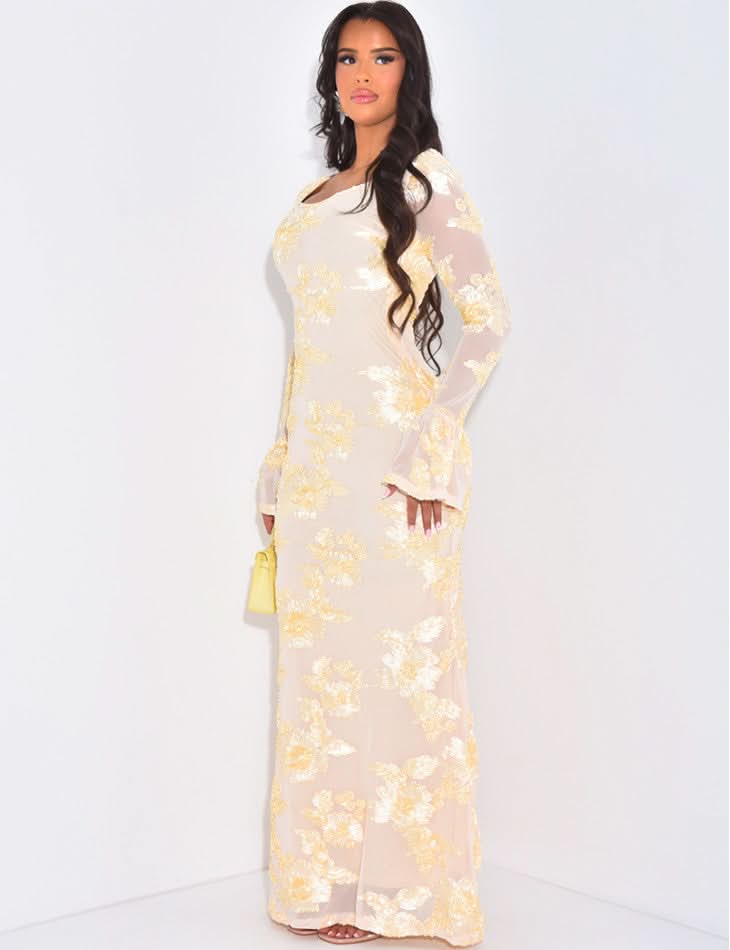 Isabella Sequin Maxi Dress