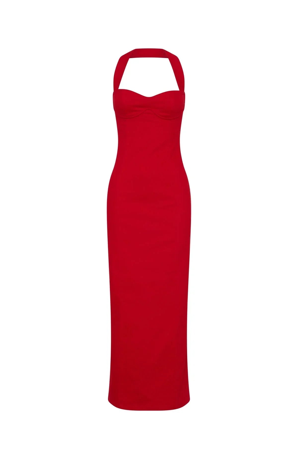 Crimson Gala Maxi Dress
