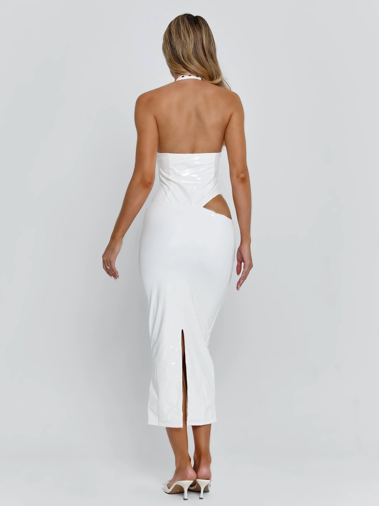 Evalee White Midi Dress