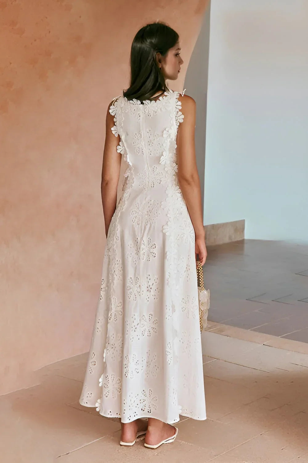 Arabella Lace-Up Maxi Dress