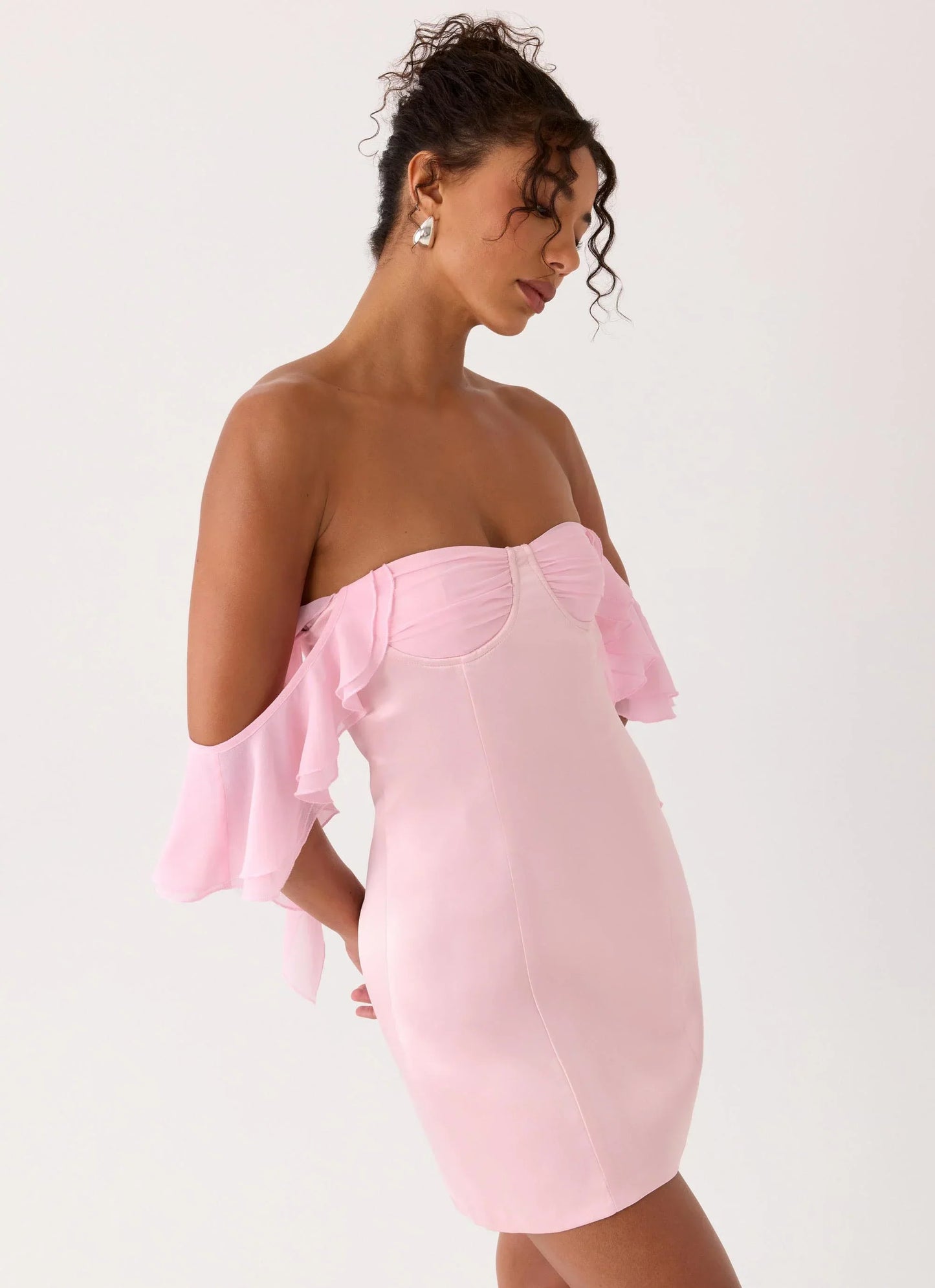 Bex Strapless Mini Dress Pink