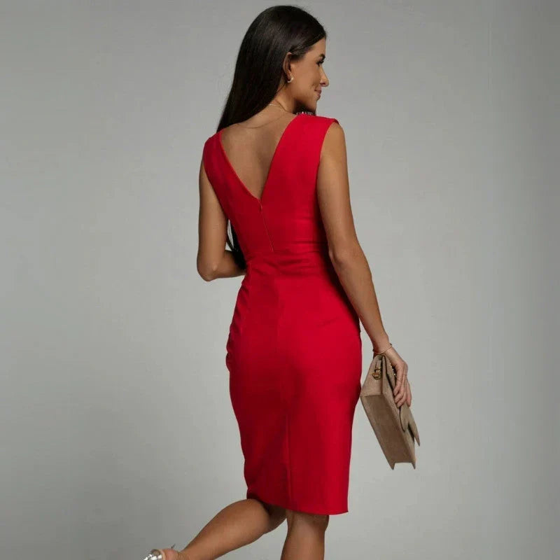 Aria Pleated Midi Dress