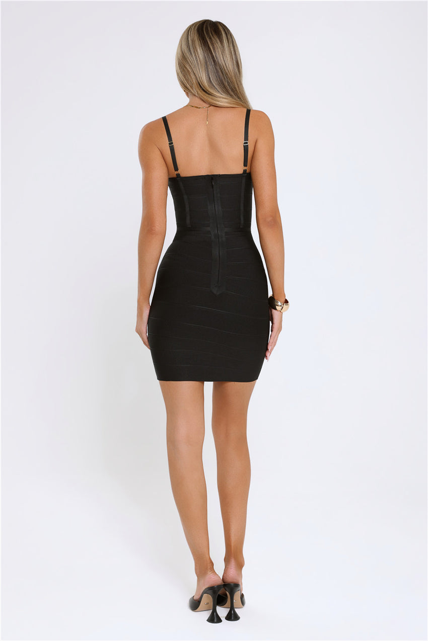 Iconic Edge Bandage Mini Dress Black