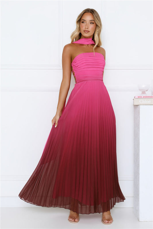 Rosie Reverie Strapless Maxi Dress Pink