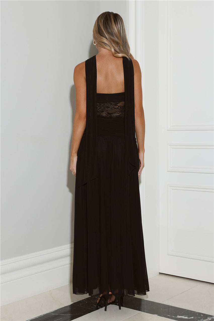 Favourite Luxury Strapless Maxi Dress Black
