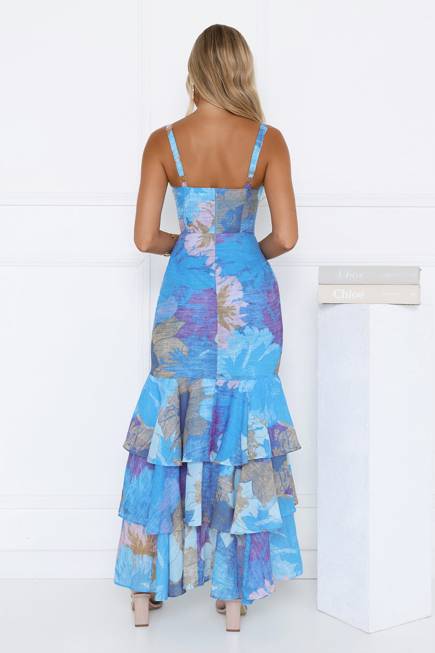 Timeless Glow Maxi Dress Blue