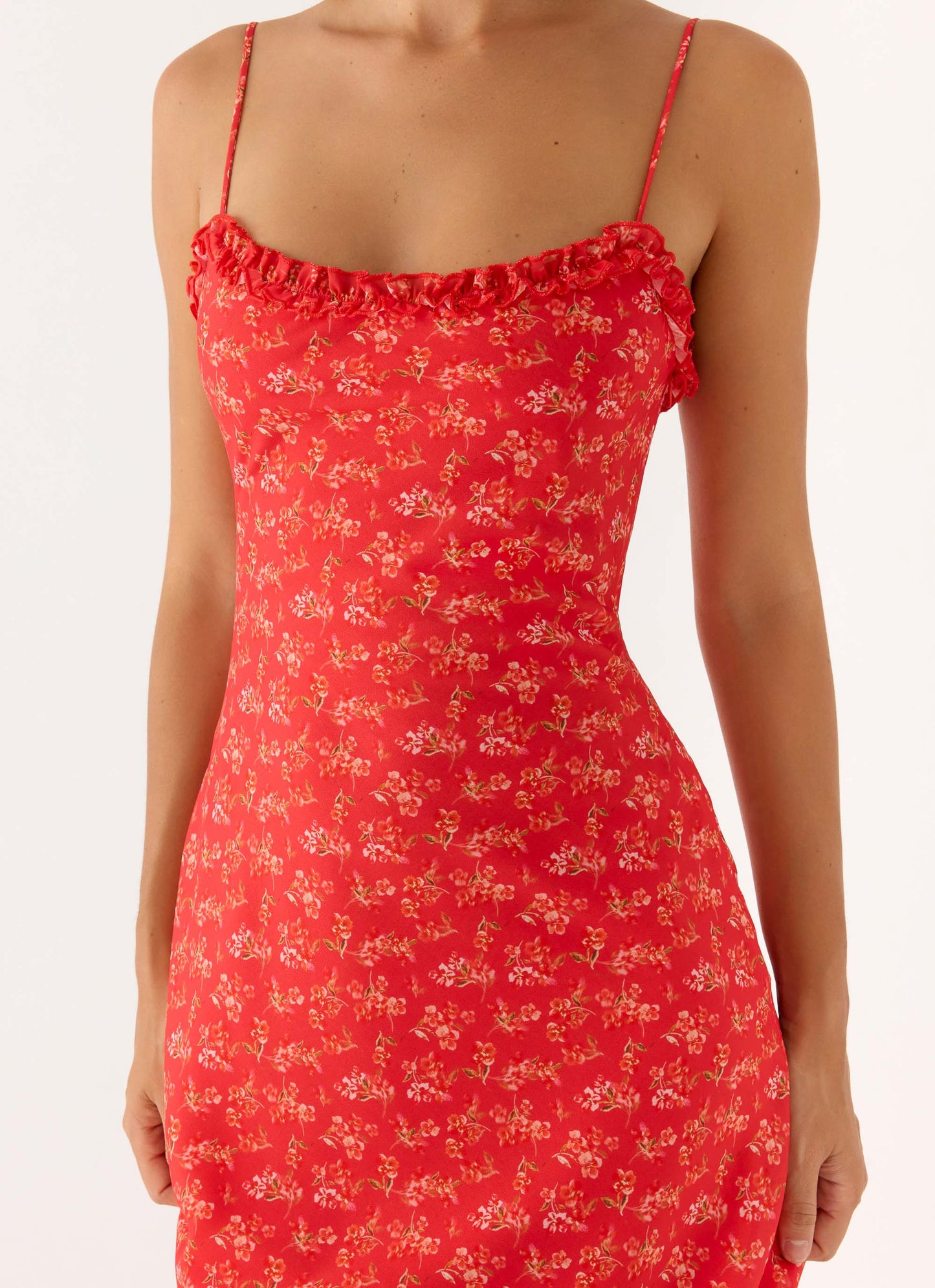 Kahlo Midi Dress Red