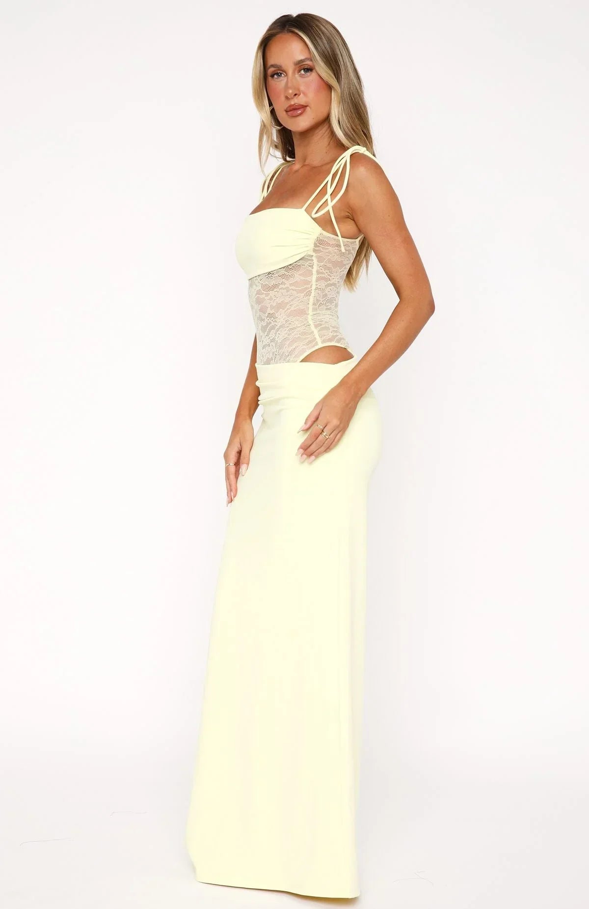 Lemon Bloom Maxi Dress