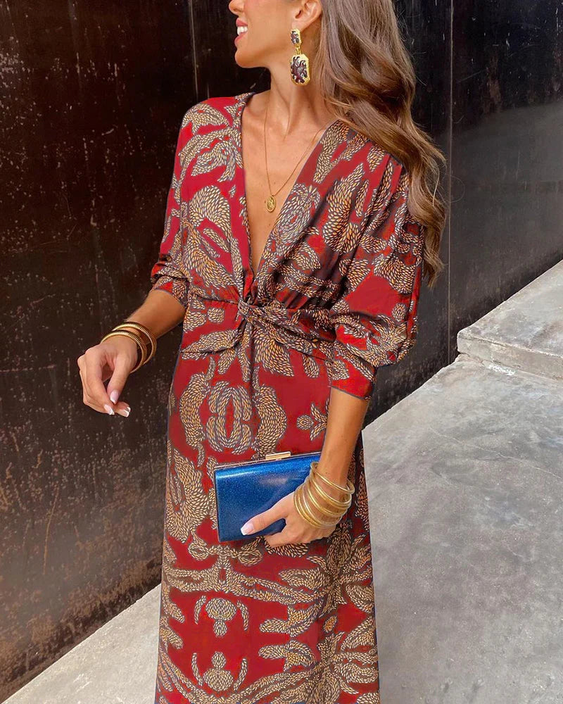 Emmeline Wrap Midi Dress