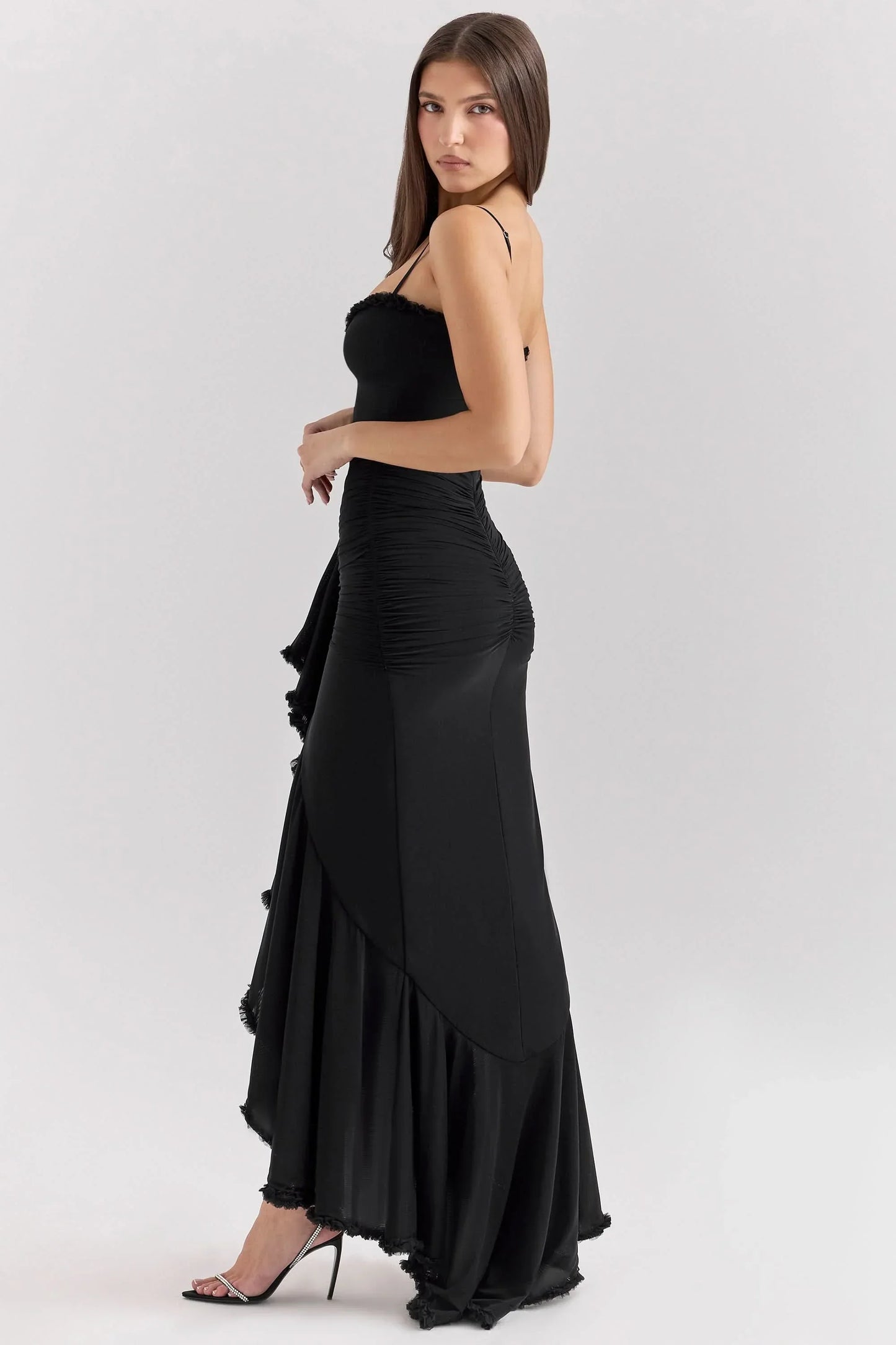 Gabbi Ruffled Midi Dress