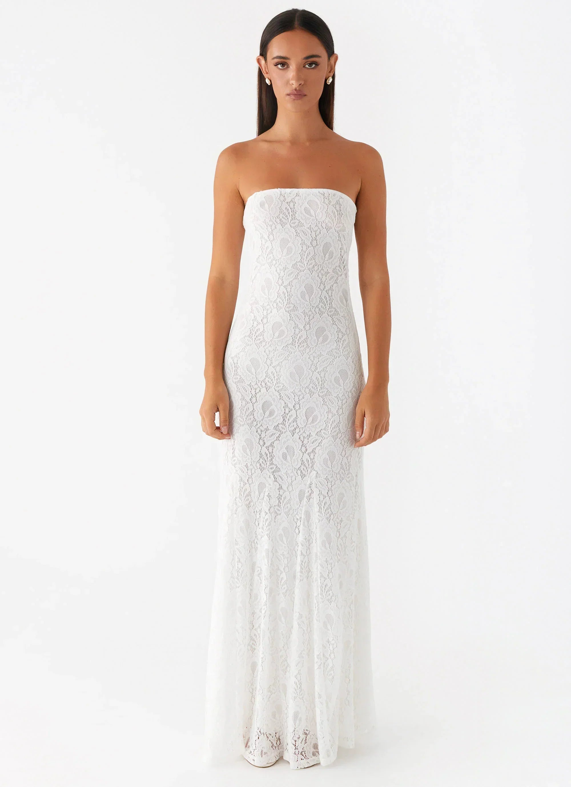 Lolita Lace Maxi Dress - Ivory