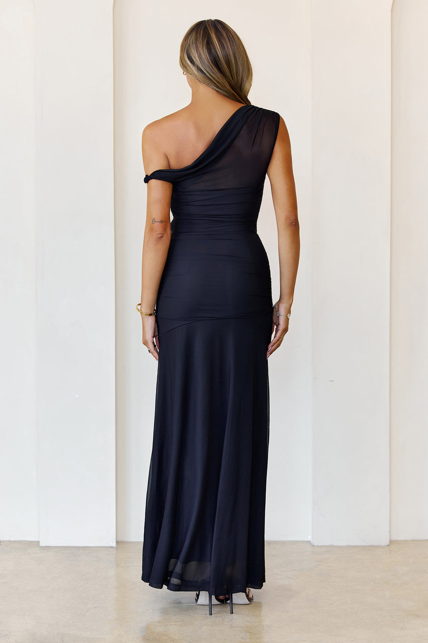 Bloom Baby Off Shoulder Maxi Dress Black