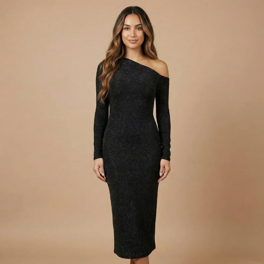 Simone Shimmer Maxi Dress