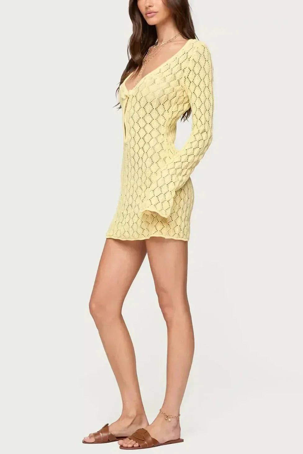 Lydia Tie-Front Mini Dress