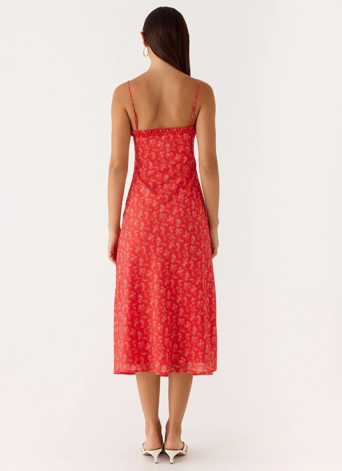 Kahlo Midi Dress Red