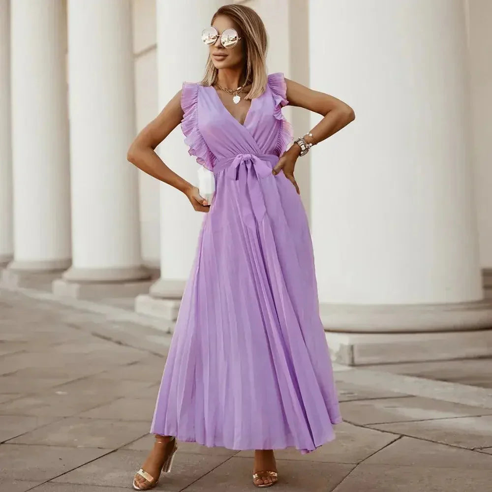 Olivia Ruffle Maxi Dress
