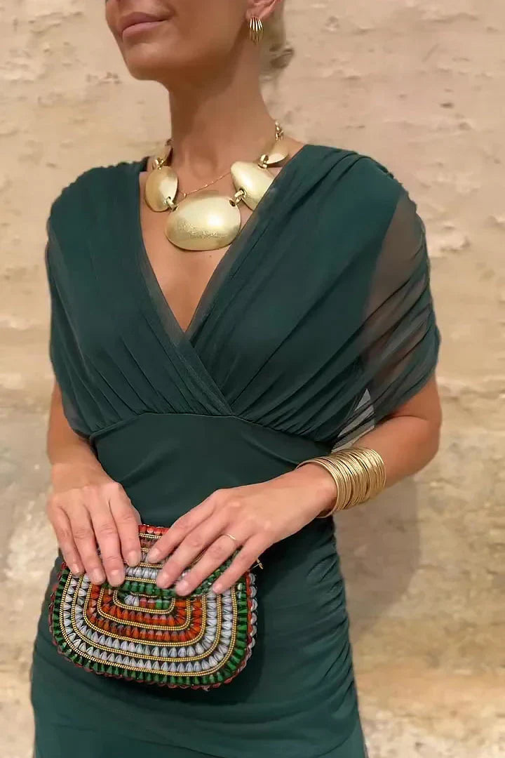 Rosetta Draped Maxi Dress