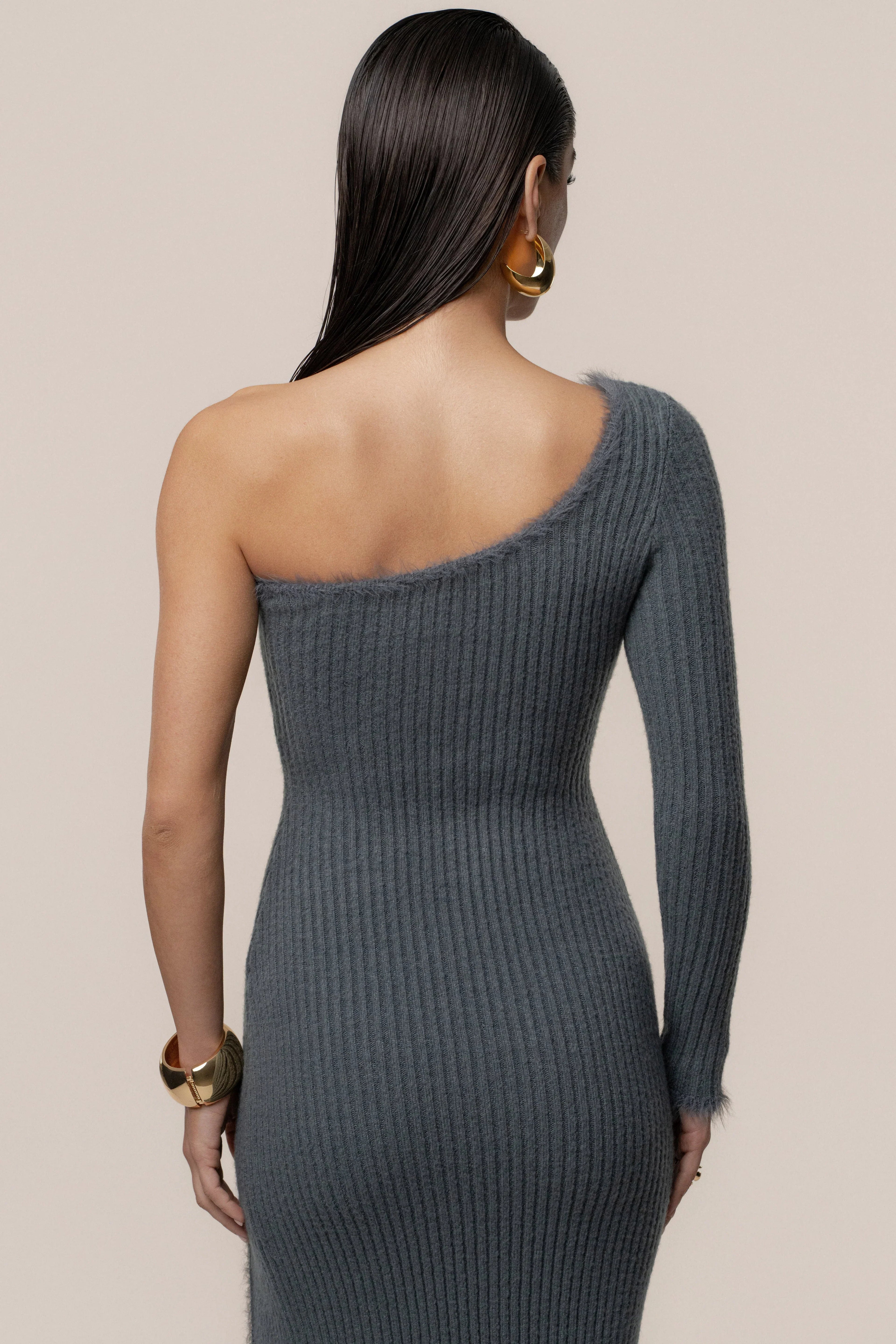 Alpine Elegance Slit Maxi Dress