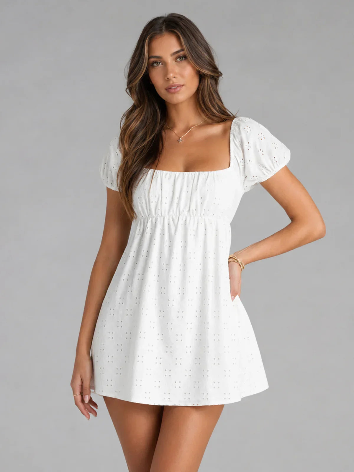 Definitely Darling Tie Back Babydoll Mini Dress