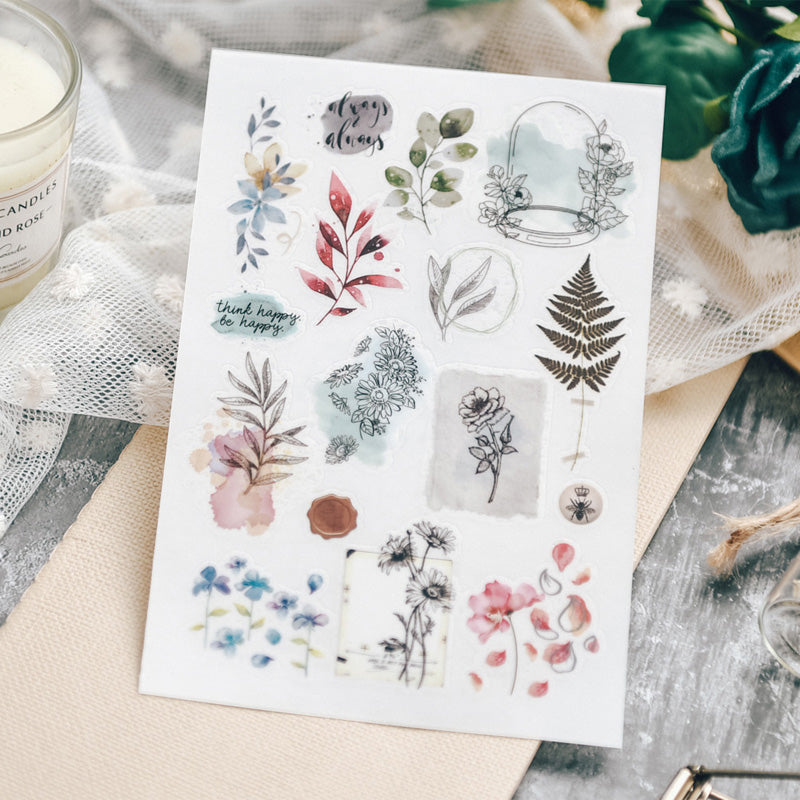 Flower Pattern Transfer Stickers - Branches