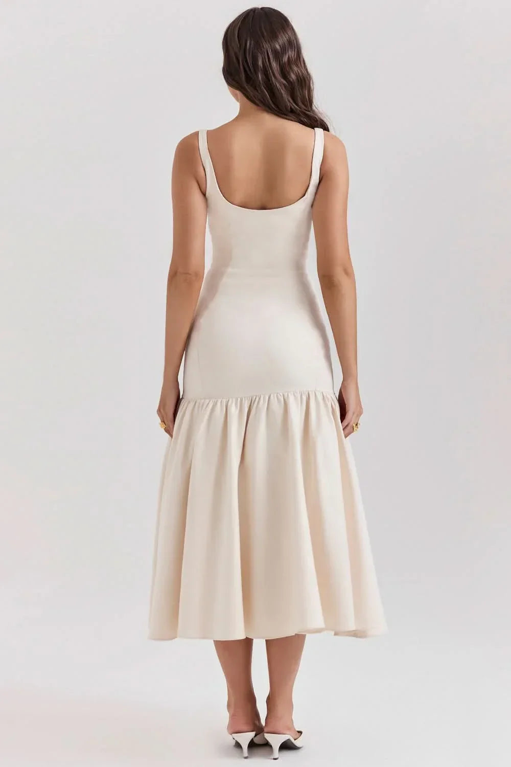 Isabella Ruffle Midi Dress