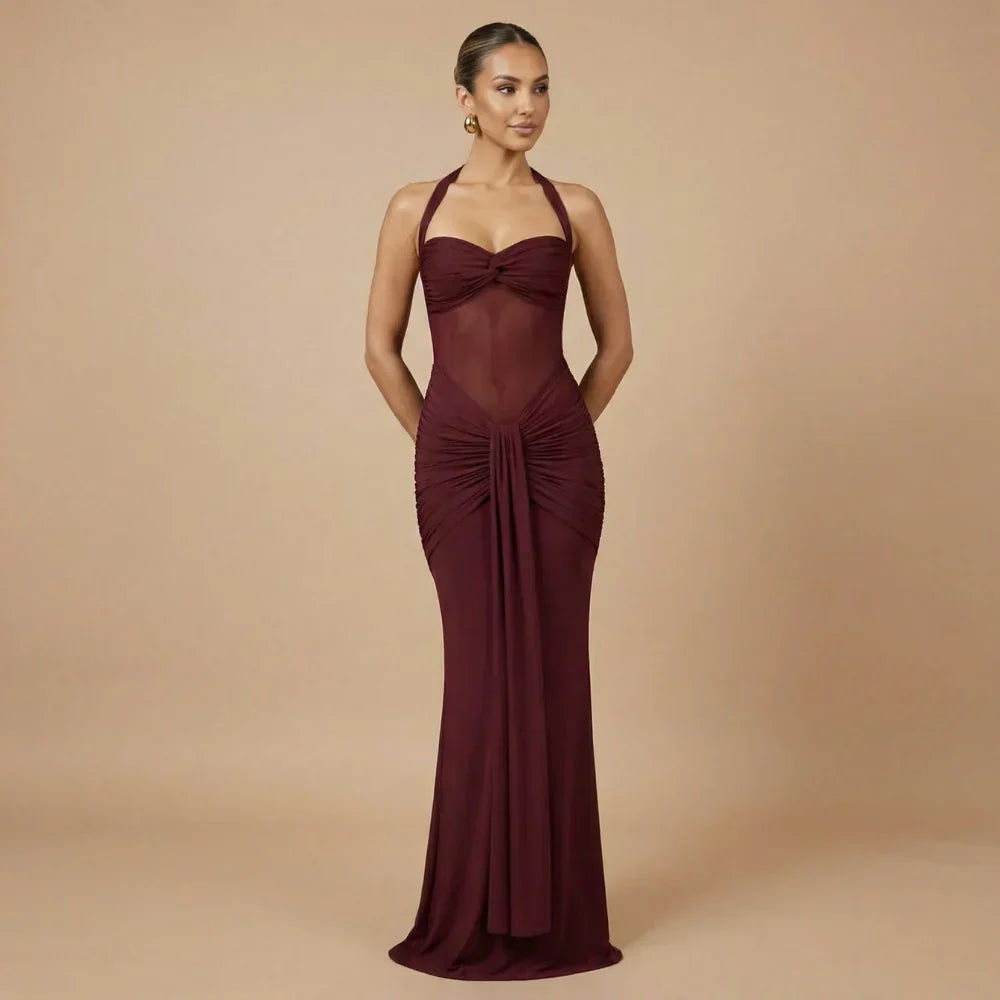 Sienna Ruched Maxi Dress