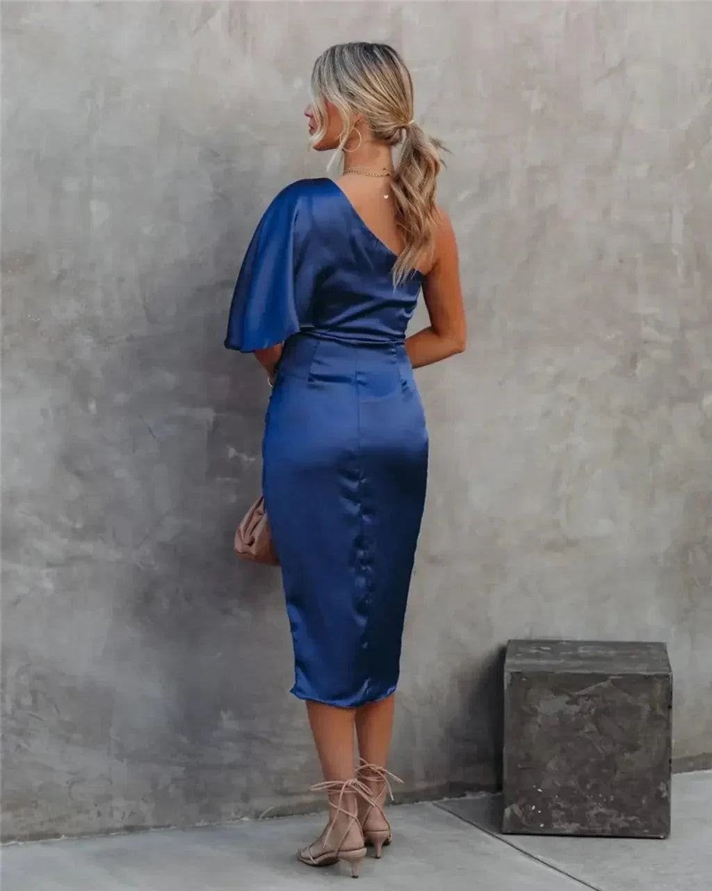 Elara Draped Midi Dress